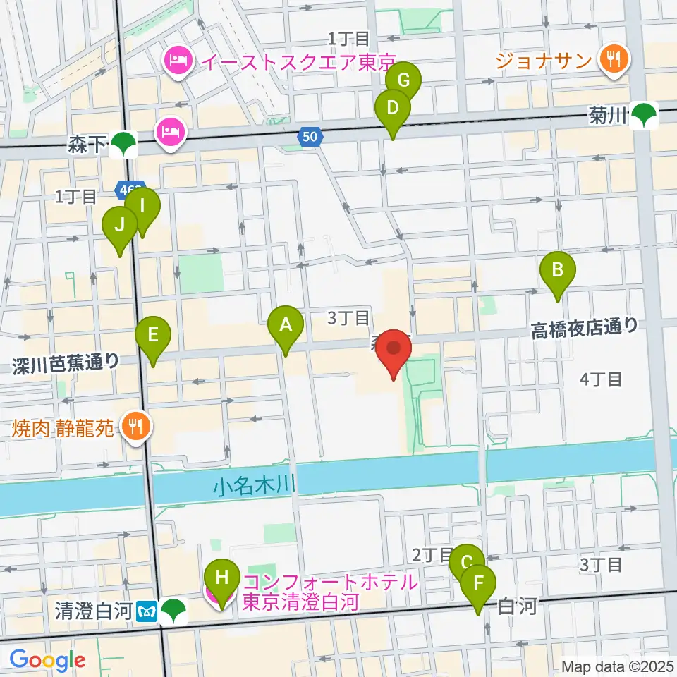 田河水泡・のらくろ館周辺のコンビニエンスストア一覧地図