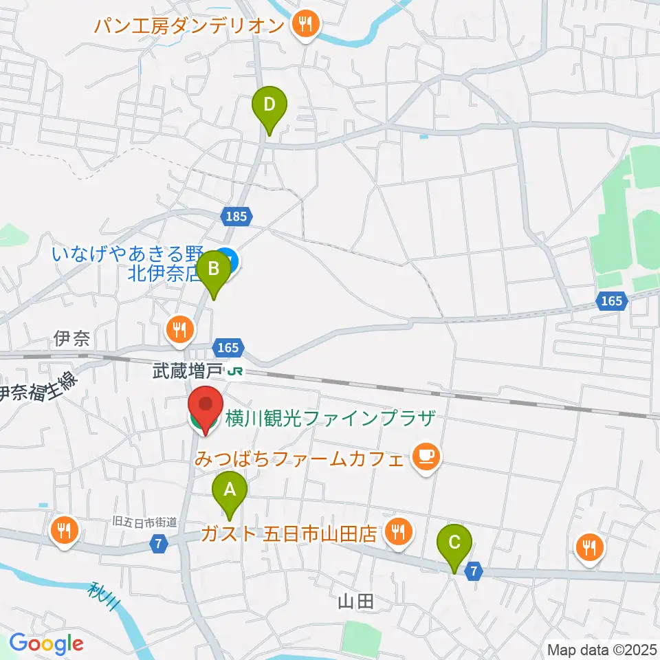 横川観光ファインプラザ周辺のコンビニエンスストア一覧地図