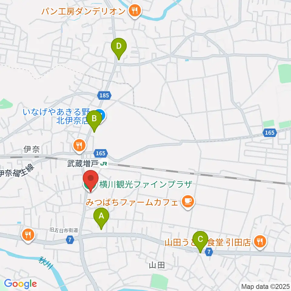 横川観光ファインプラザ周辺のコンビニエンスストア一覧地図