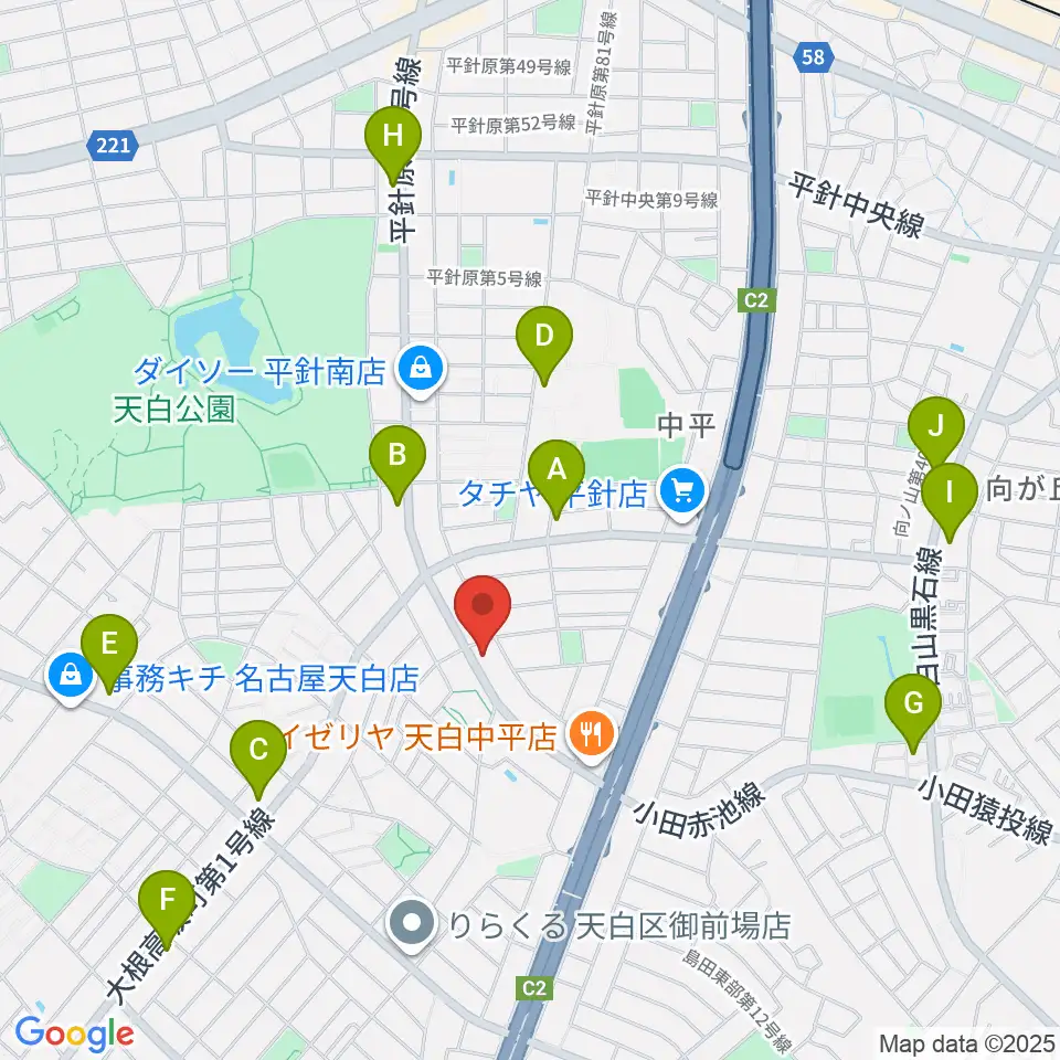荒木集成館周辺のコンビニエンスストア一覧地図