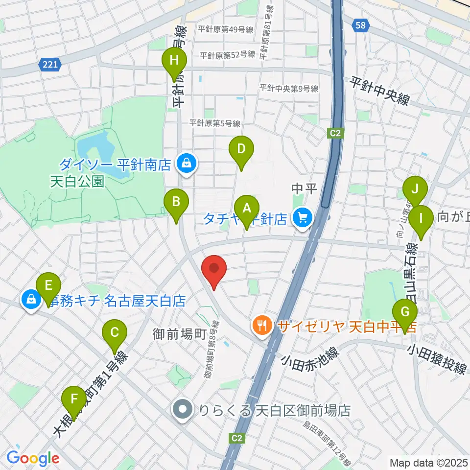 荒木集成館周辺のコンビニエンスストア一覧地図