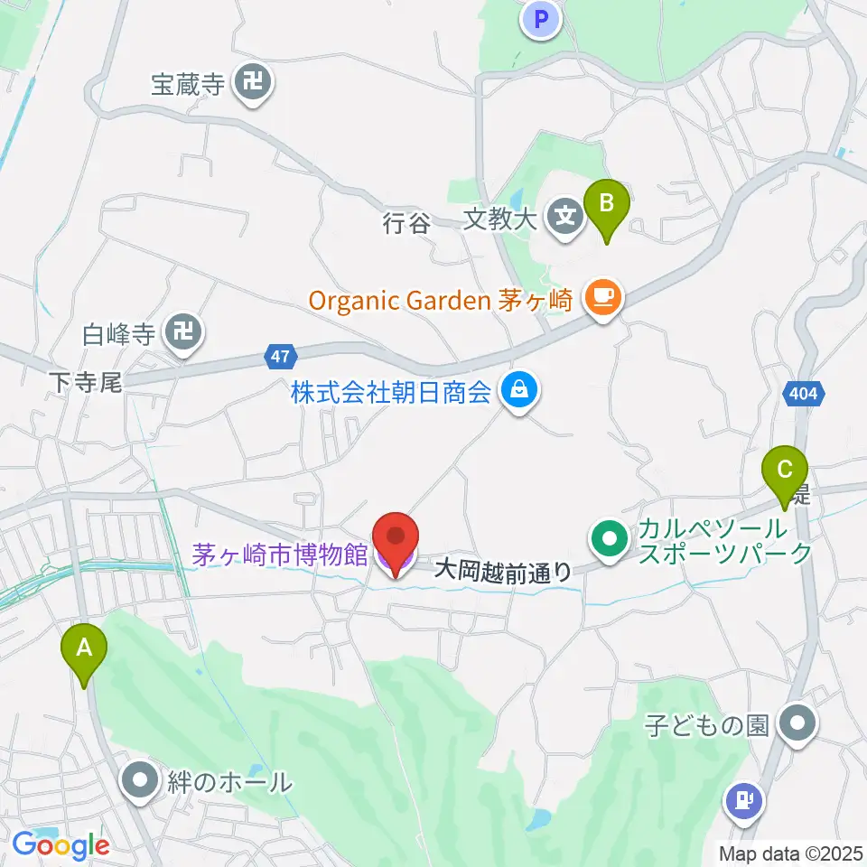 茅ヶ崎市博物館周辺のコンビニエンスストア一覧地図