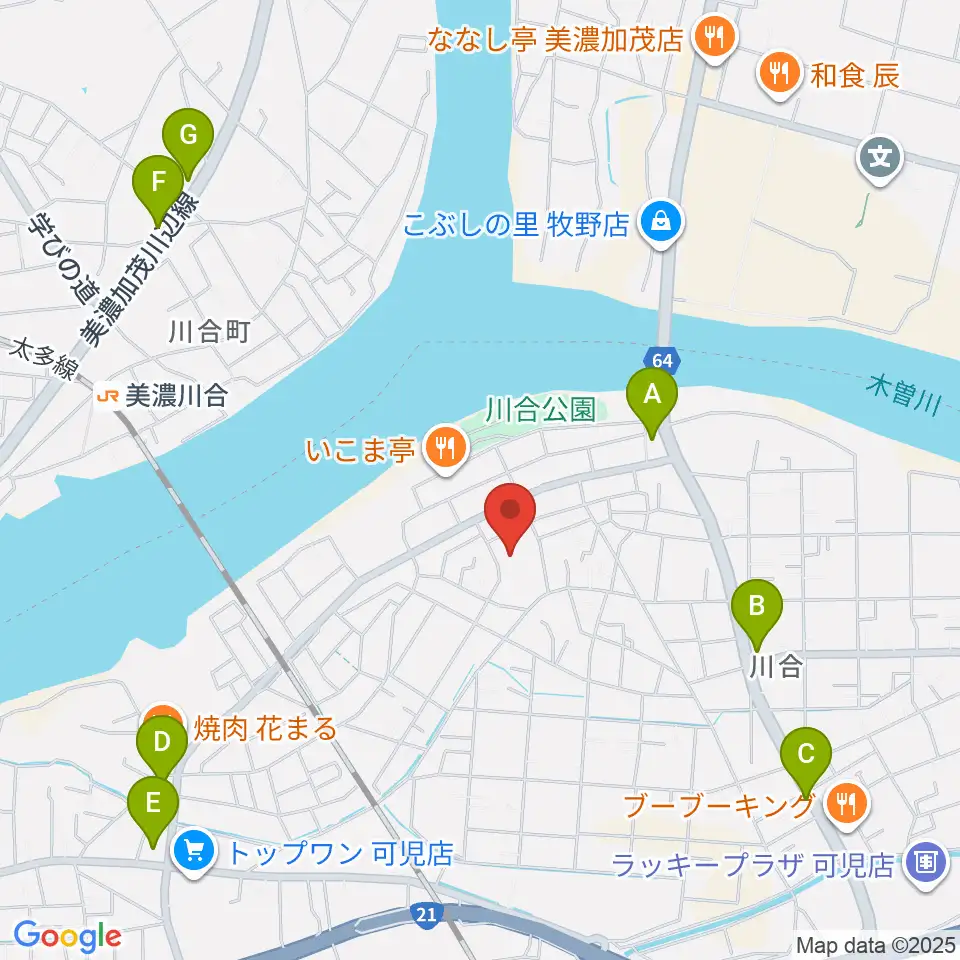 川合考古資料館周辺のコンビニエンスストア一覧地図