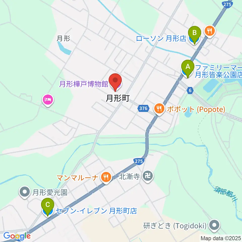 月形樺戸博物館周辺のコンビニエンスストア一覧地図