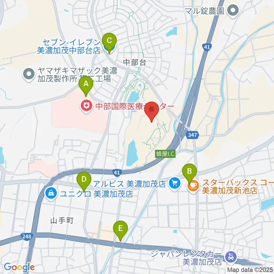 美濃加茂市民ミュージアム周辺のコンビニエンスストア一覧地図