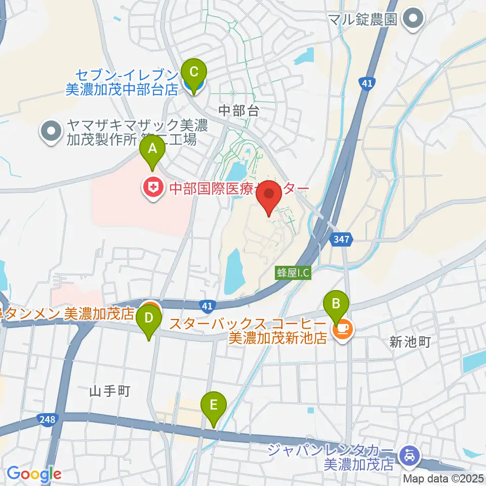 美濃加茂市民ミュージアム周辺のコンビニエンスストア一覧地図