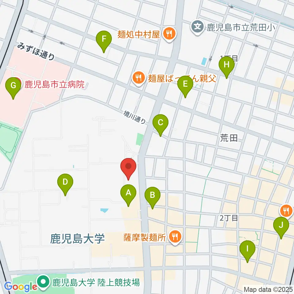 鹿児島大学総合研究博物館周辺のコンビニエンスストア一覧地図