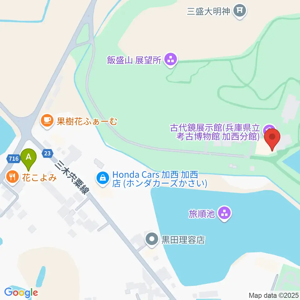 古代鏡展示館周辺のコンビニエンスストア一覧地図