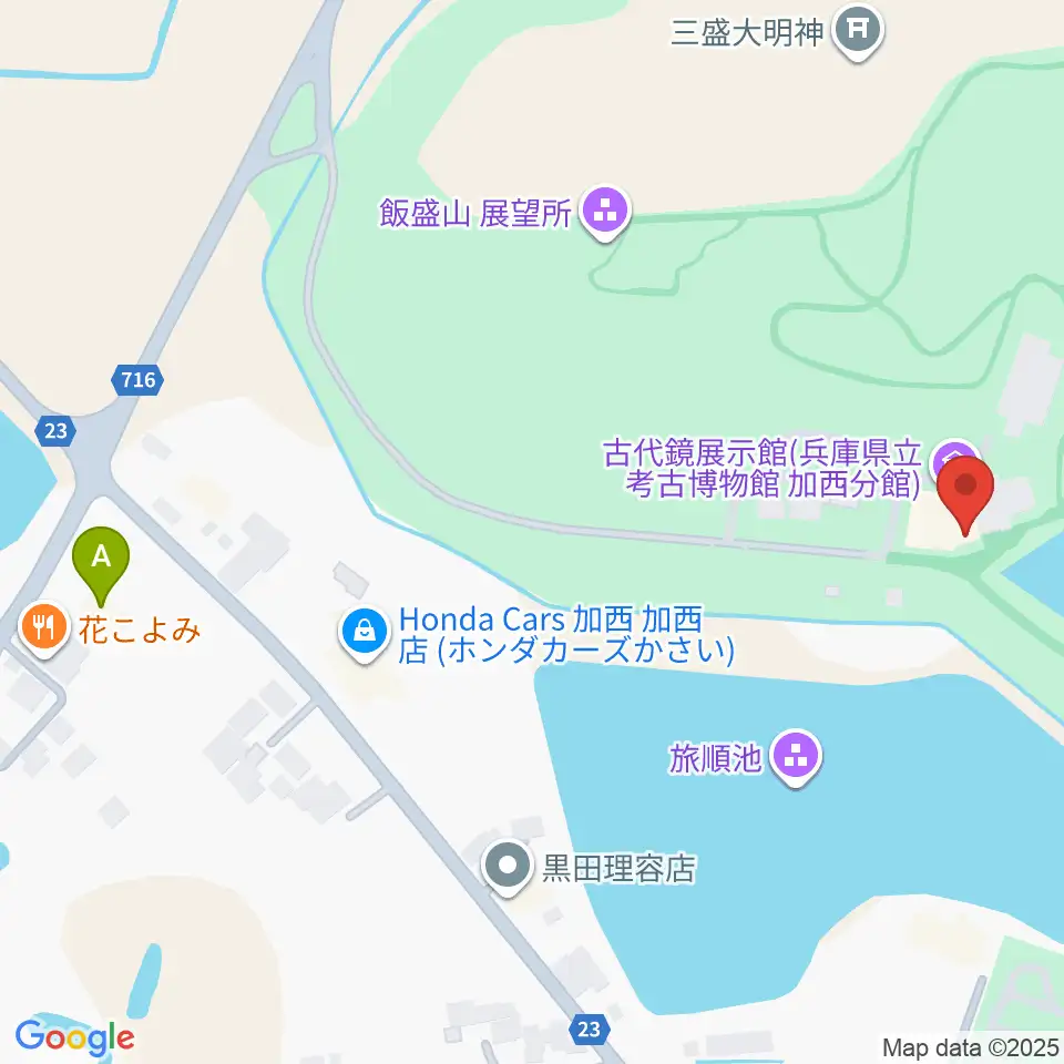 古代鏡展示館周辺のコンビニエンスストア一覧地図