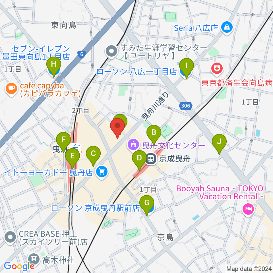 ビートウェーブスタジオ周辺のコンビニエンスストア一覧地図