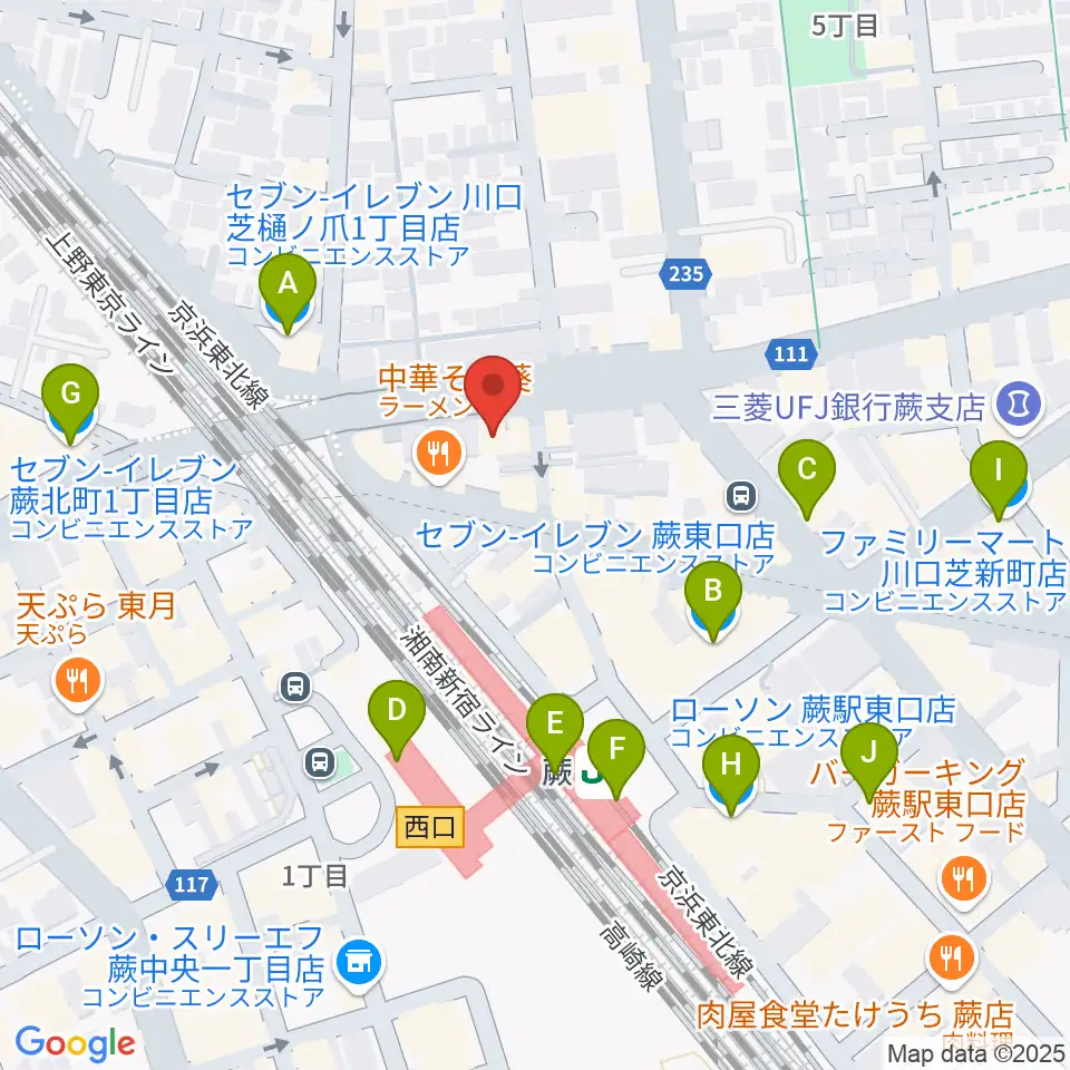 Rhythm Neko周辺のコンビニエンスストア一覧地図