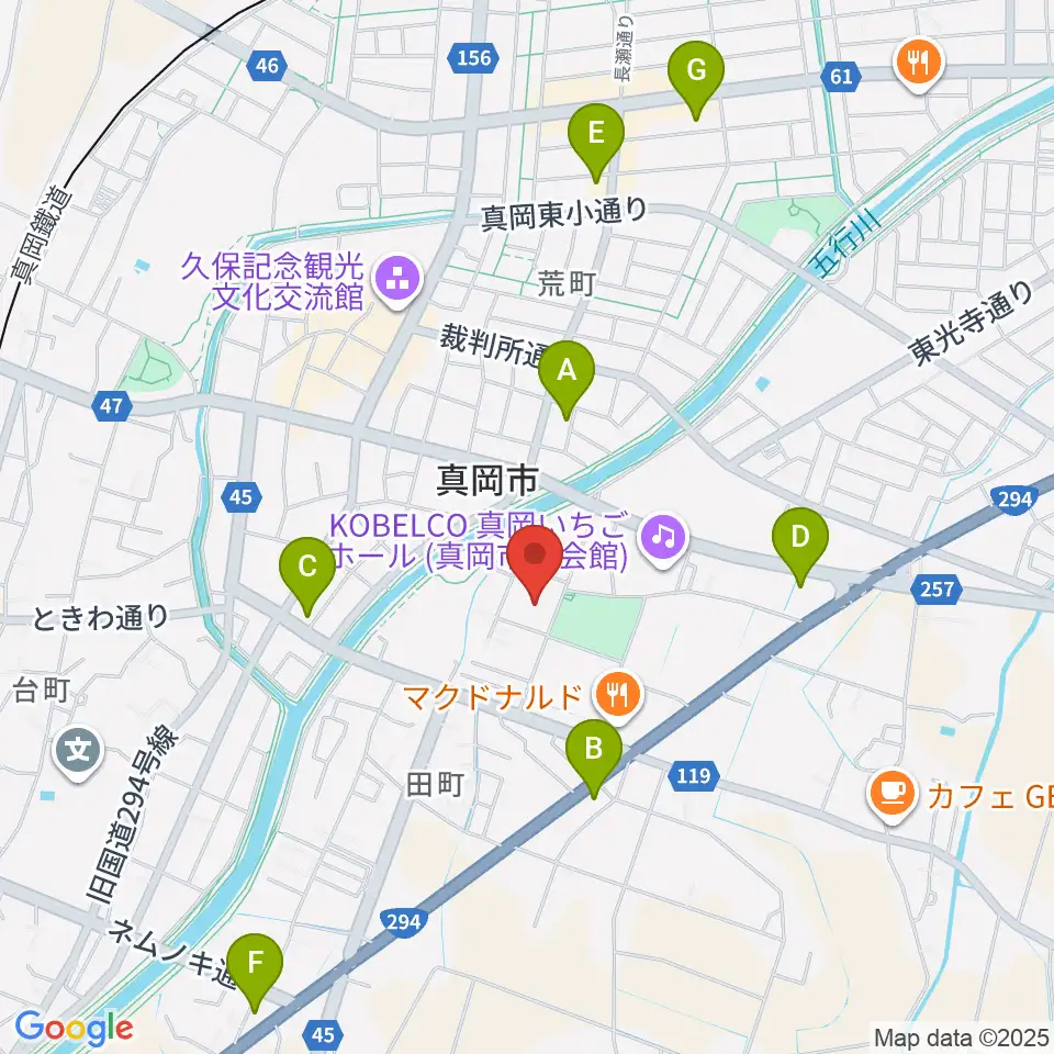 真岡トクシン総合体育館周辺のコンビニエンスストア一覧地図