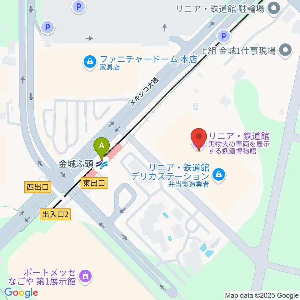 リニア・鉄道館周辺のコンビニエンスストア一覧地図