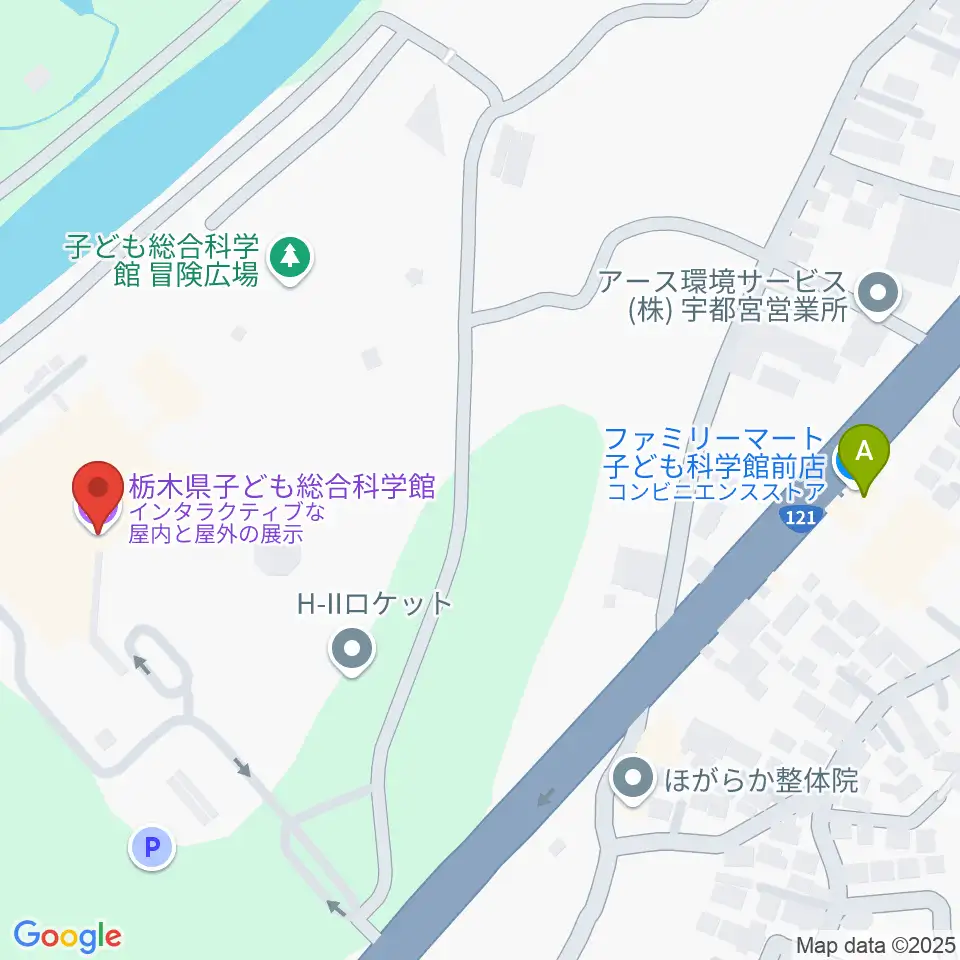 コジマ子どもサイエンスパーク周辺のコンビニエンスストア一覧地図
