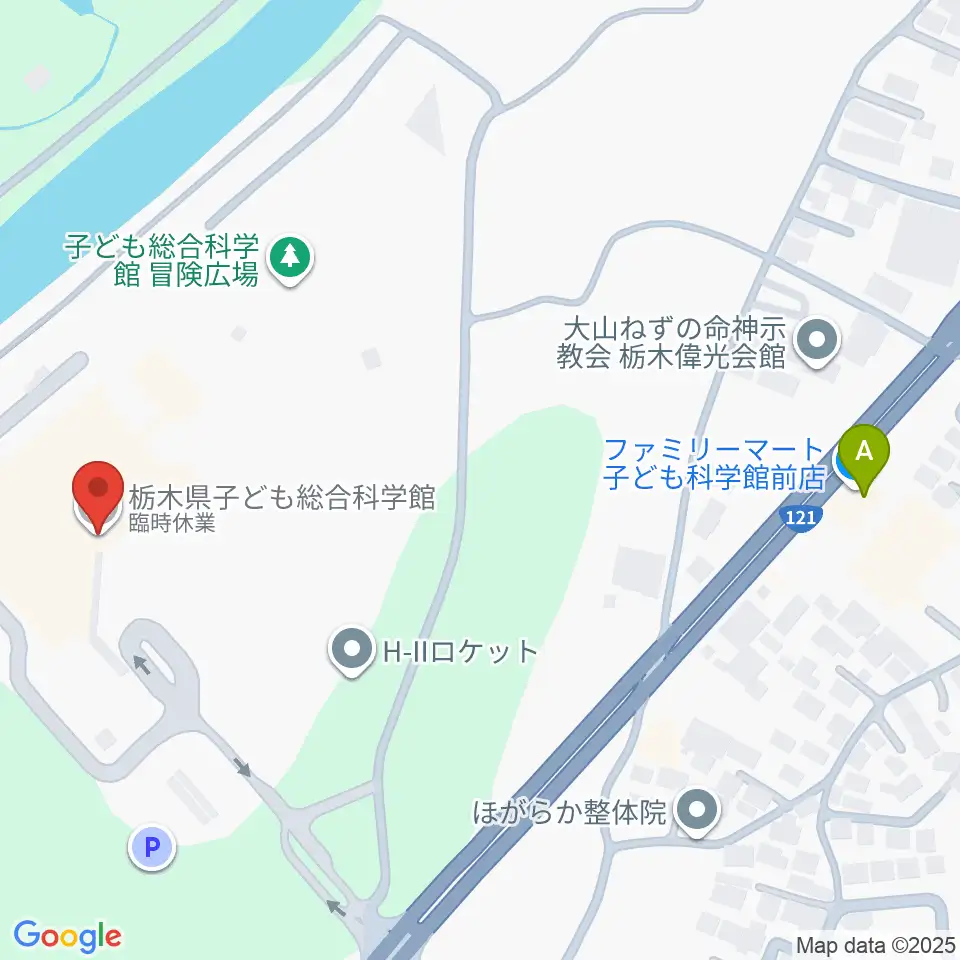コジマ子どもサイエンスパーク周辺のコンビニエンスストア一覧地図