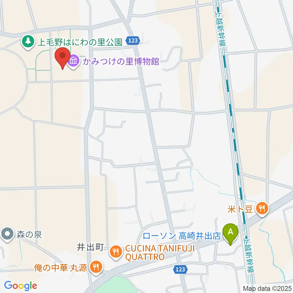 かみつけの里博物館周辺のコンビニエンスストア一覧地図