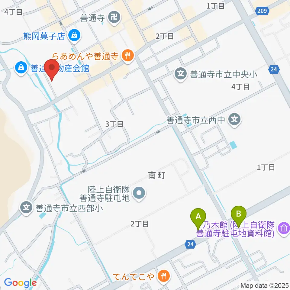 善通寺宝物館周辺のコンビニエンスストア一覧地図