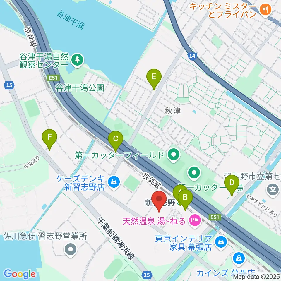 千葉県国際総合水泳場周辺のコンビニエンスストア一覧地図