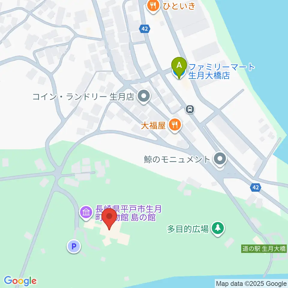 平戸市生月町博物館・島の館周辺のコンビニエンスストア一覧地図