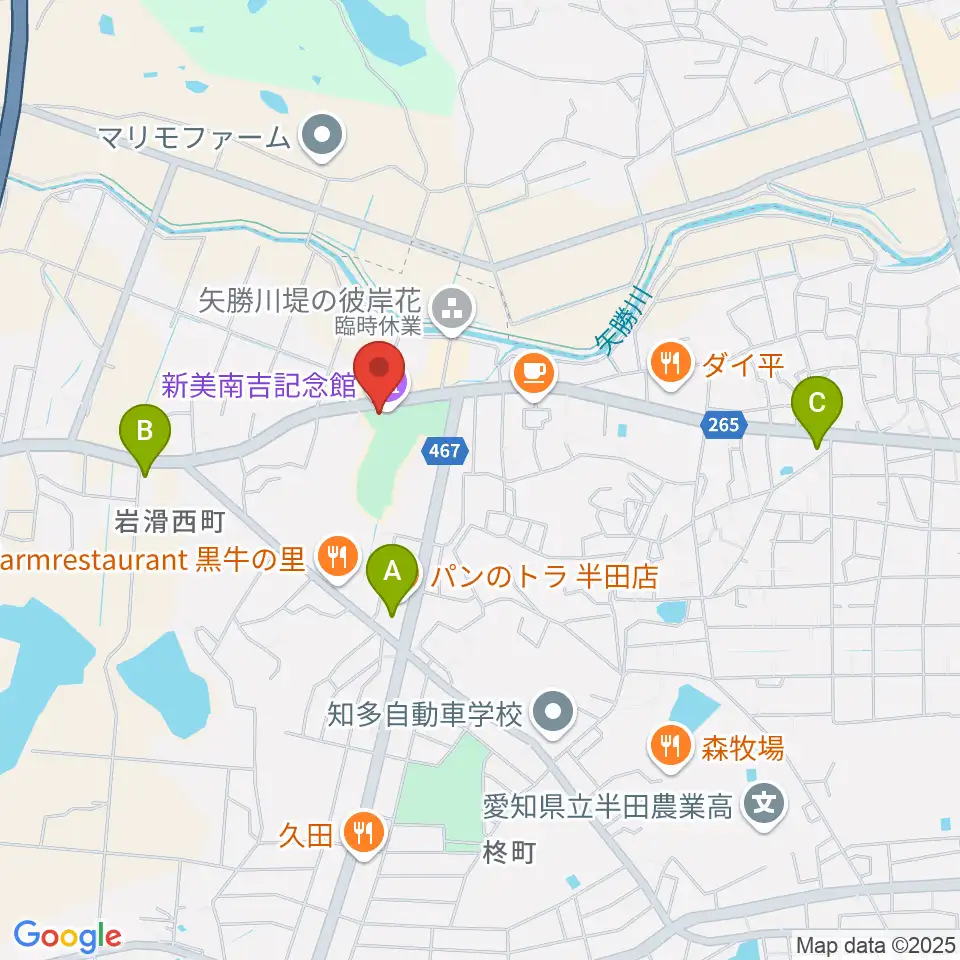 新美南吉記念館周辺のコンビニエンスストア一覧地図
