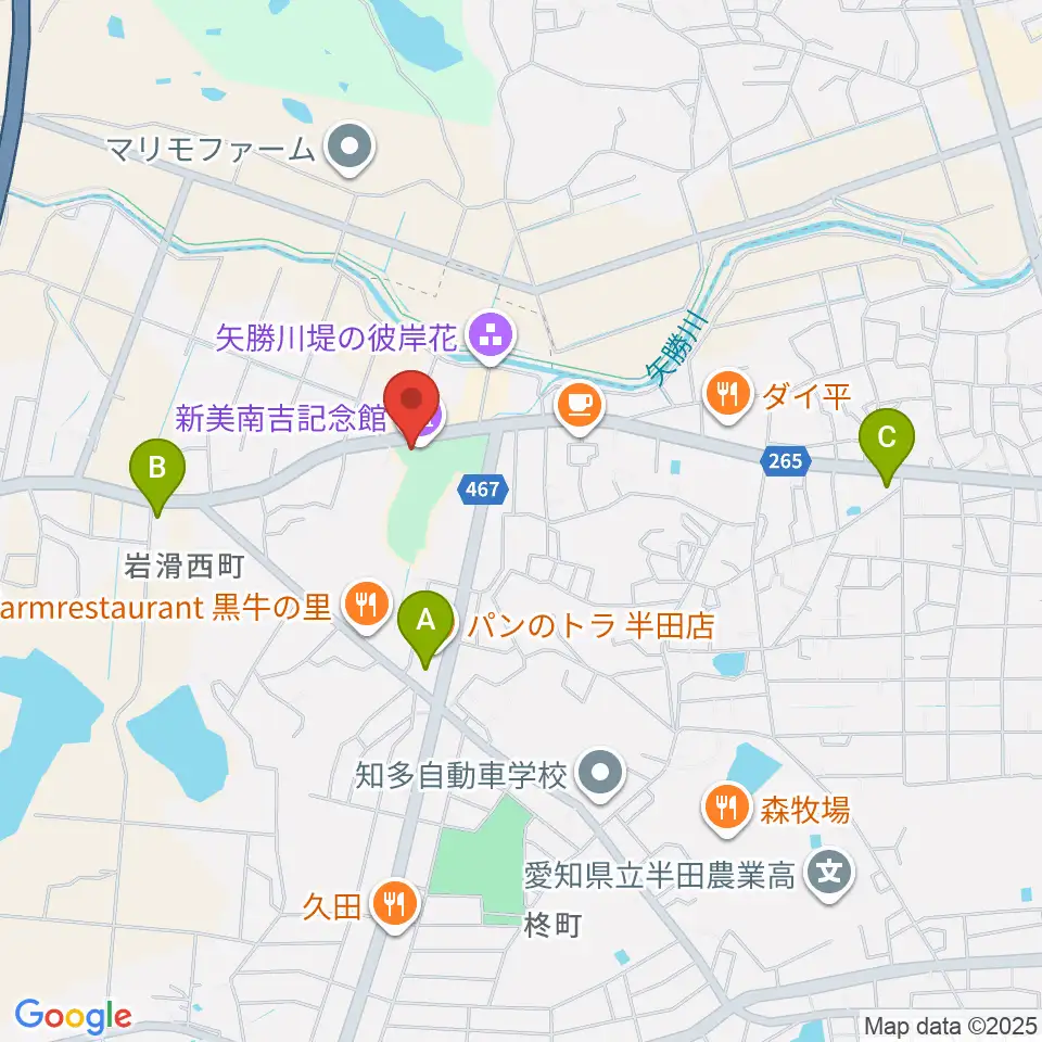 新美南吉記念館周辺のコンビニエンスストア一覧地図