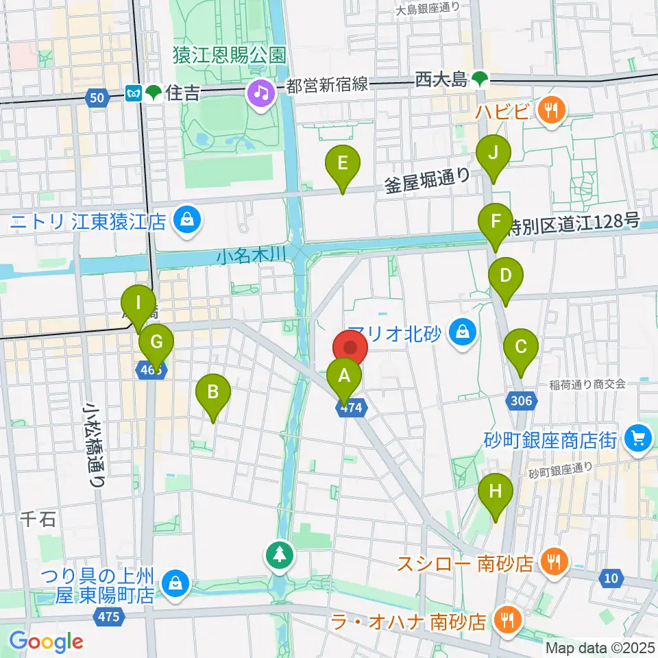 東京大空襲・戦災資料センター周辺のコンビニエンスストア一覧地図