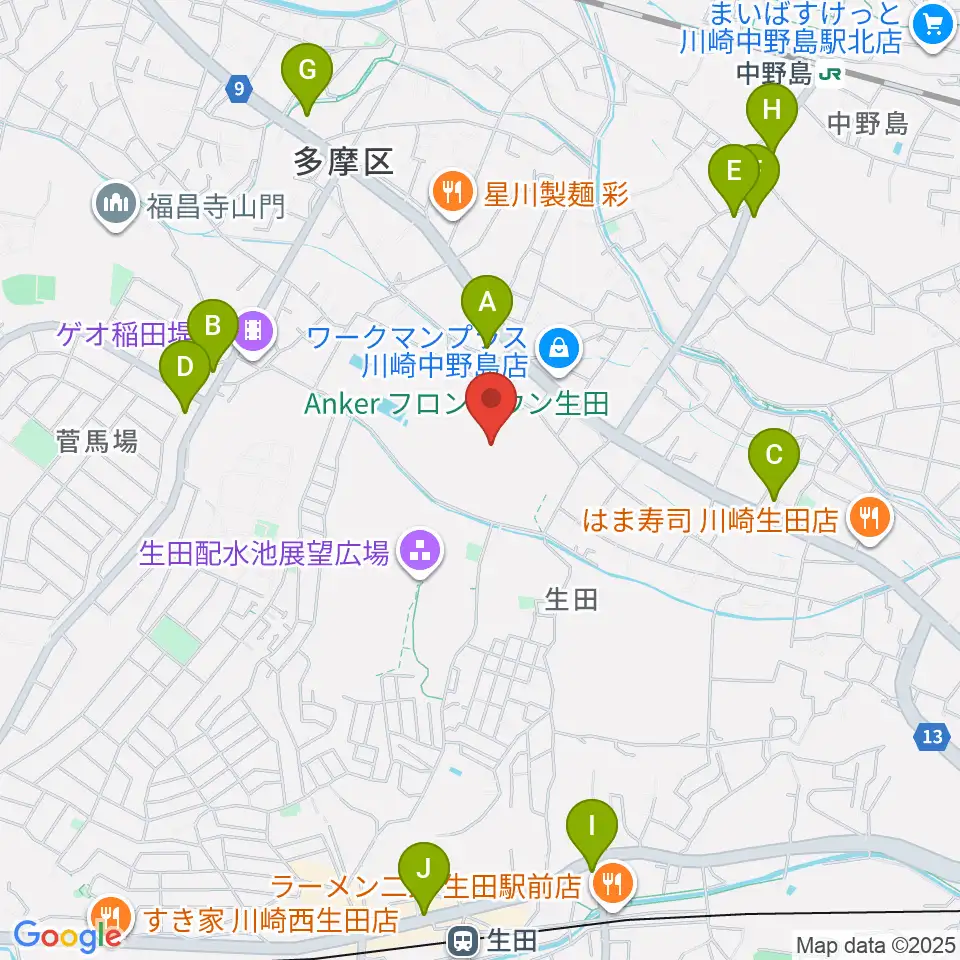 Soundcoreアリーナ周辺のコンビニエンスストア一覧地図