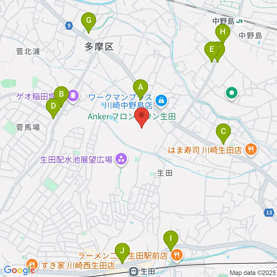 Soundcoreアリーナ周辺のコンビニエンスストア一覧地図