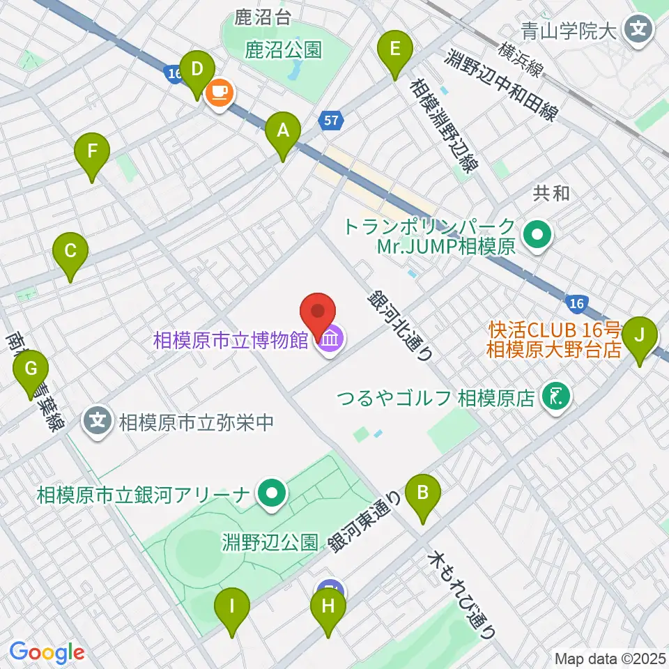 相模原市立博物館周辺のコンビニエンスストア一覧地図