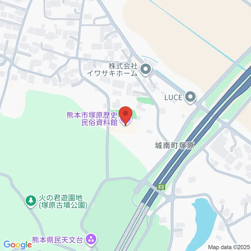 熊本市塚原歴史民俗資料館周辺のコンビニエンスストア一覧地図