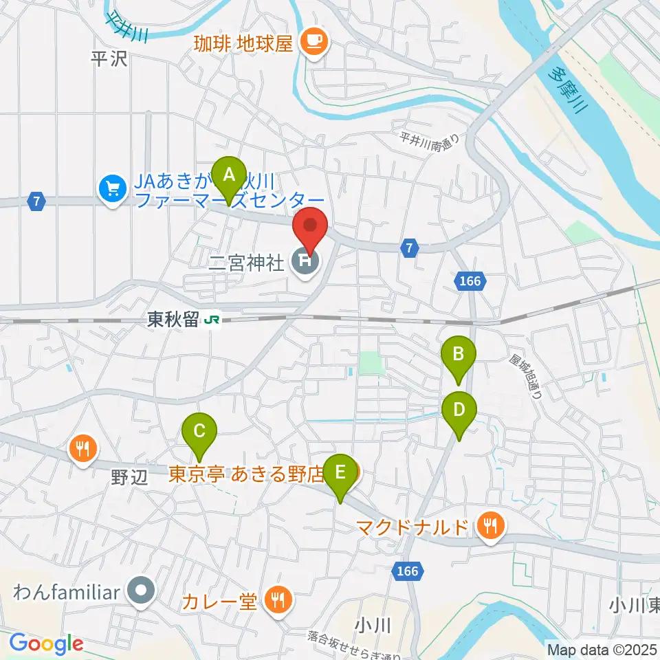 二宮考古館周辺のコンビニエンスストア一覧地図