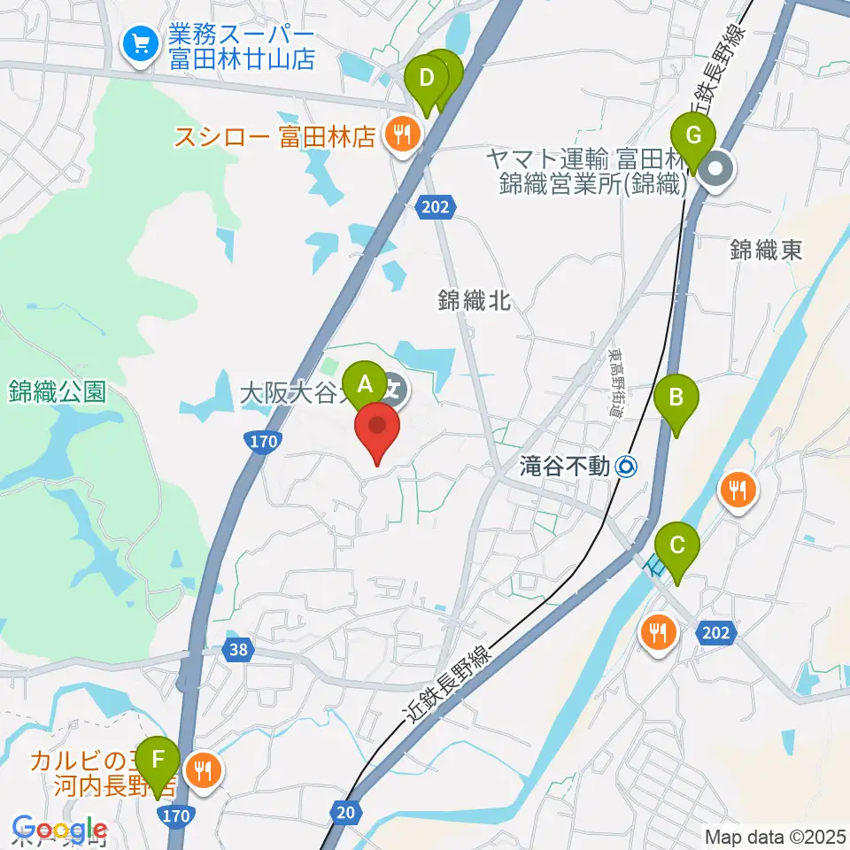 大阪大谷大学博物館周辺のコンビニエンスストア一覧地図