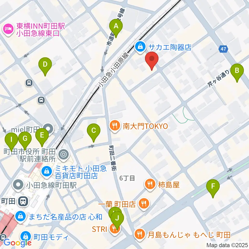 スタジオアクト町田周辺のコンビニエンスストア一覧地図