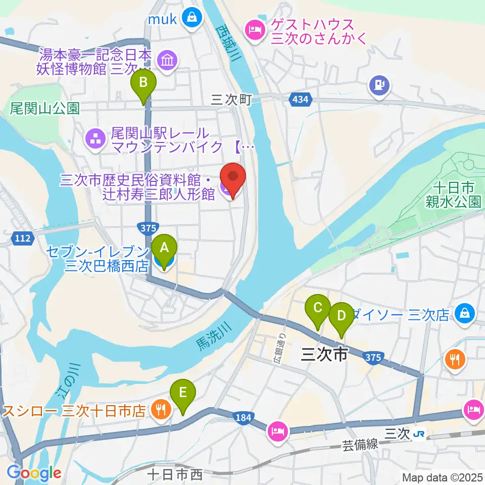 辻村寿三郎人形館周辺のコンビニエンスストア一覧地図