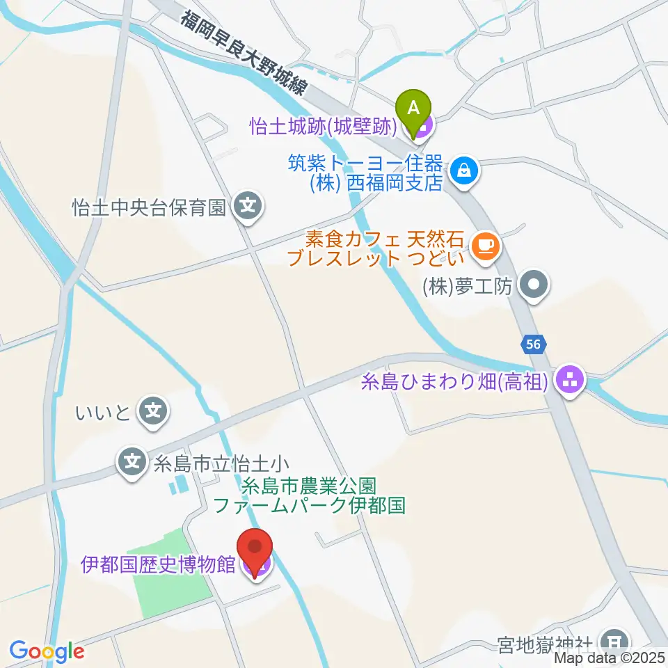 糸島市立伊都国歴史博物館周辺のコンビニエンスストア一覧地図
