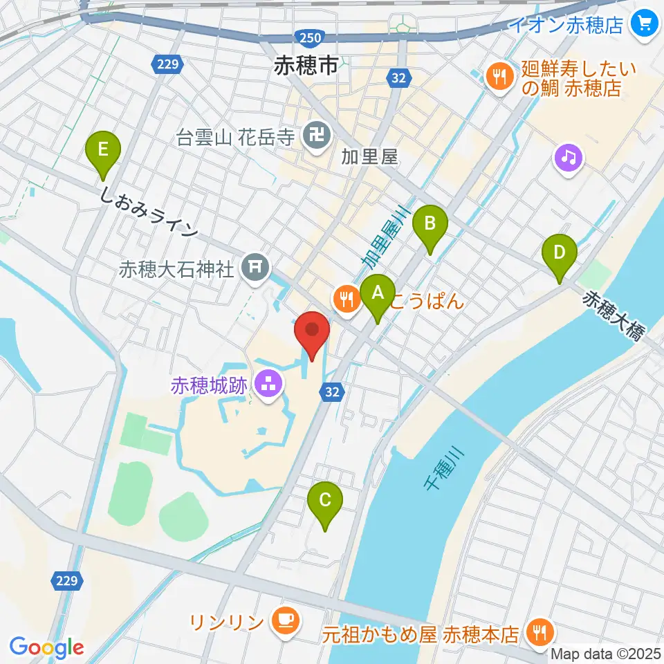 塩と義士の館赤穂化成ミュージアム周辺のコンビニエンスストア一覧地図
