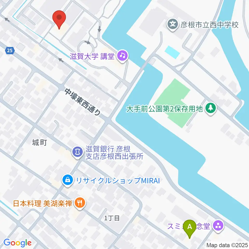 滋賀大学経済学部附属史料館周辺のコンビニエンスストア一覧地図