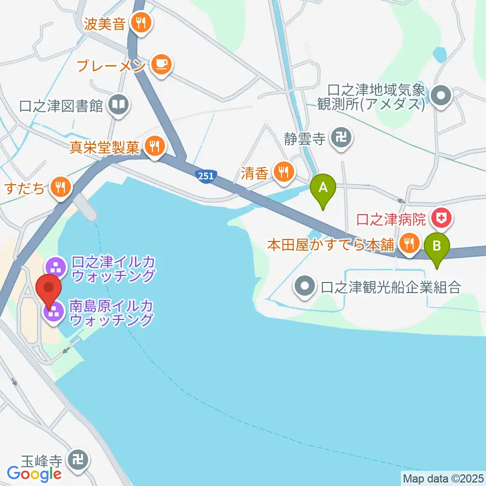 南島原市口之津歴史民俗資料館周辺のコンビニエンスストア一覧地図