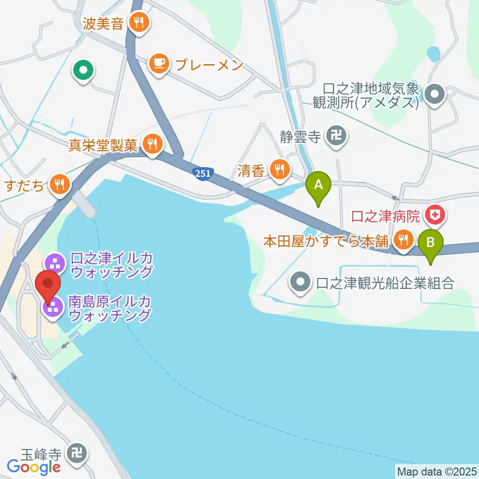 南島原市口之津歴史民俗資料館周辺のコンビニエンスストア一覧地図