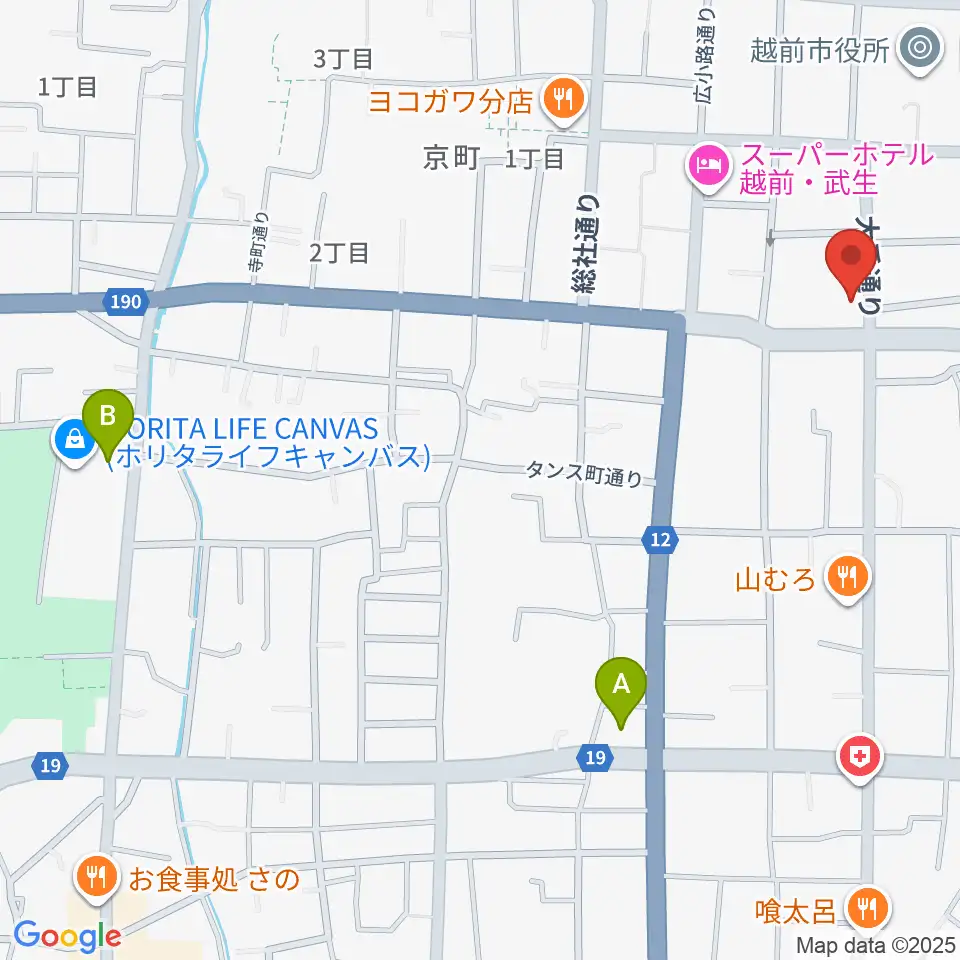武生公会堂記念館周辺のコンビニエンスストア一覧地図