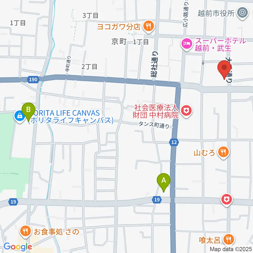 武生公会堂記念館周辺のコンビニエンスストア一覧地図