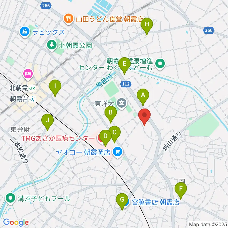 朝霞市博物館周辺のコンビニエンスストア一覧地図