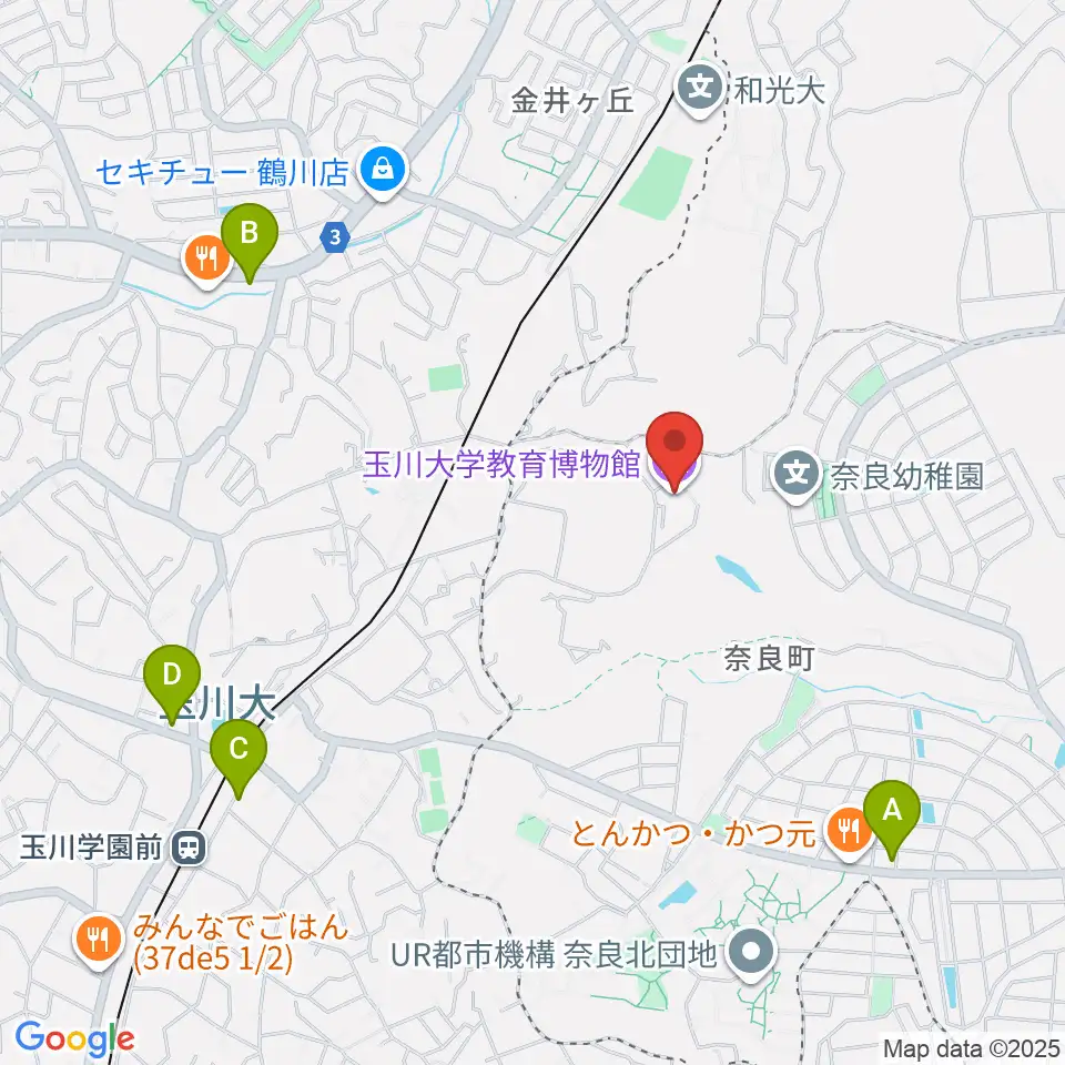 玉川大学教育博物館周辺のコンビニエンスストア一覧地図