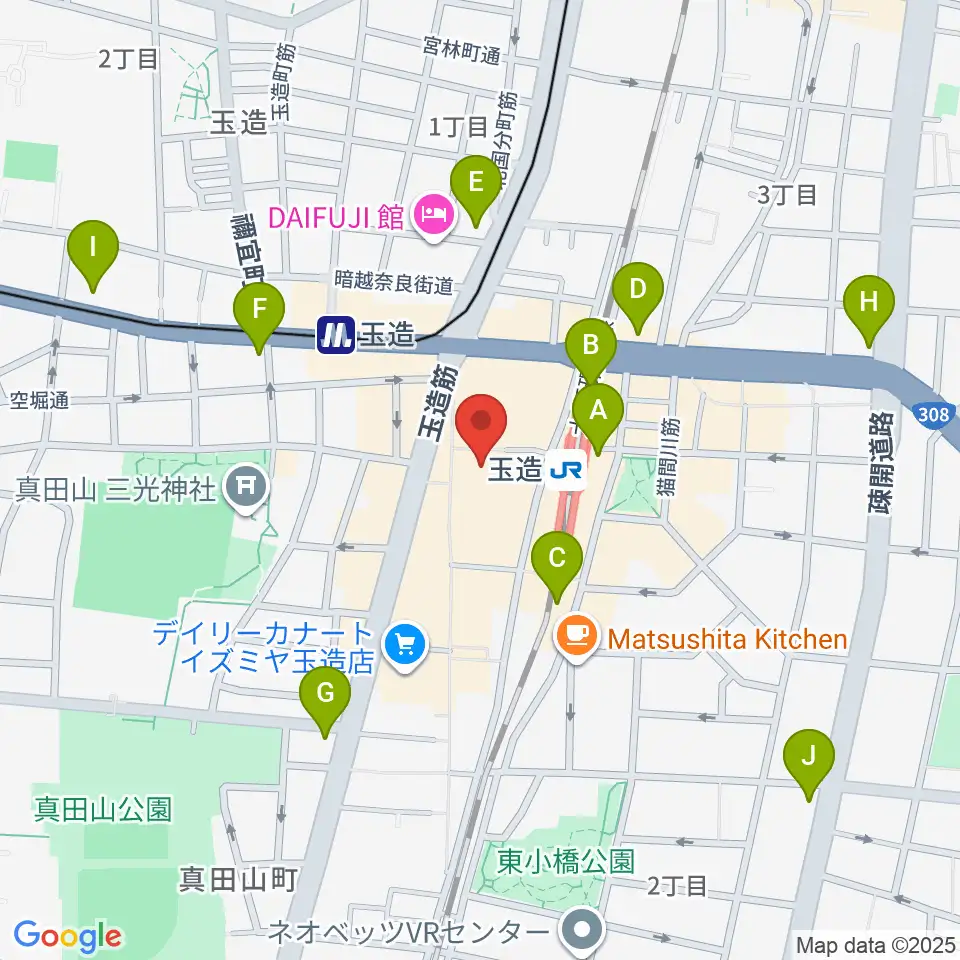 タカラ大阪周辺のコンビニエンスストア一覧地図