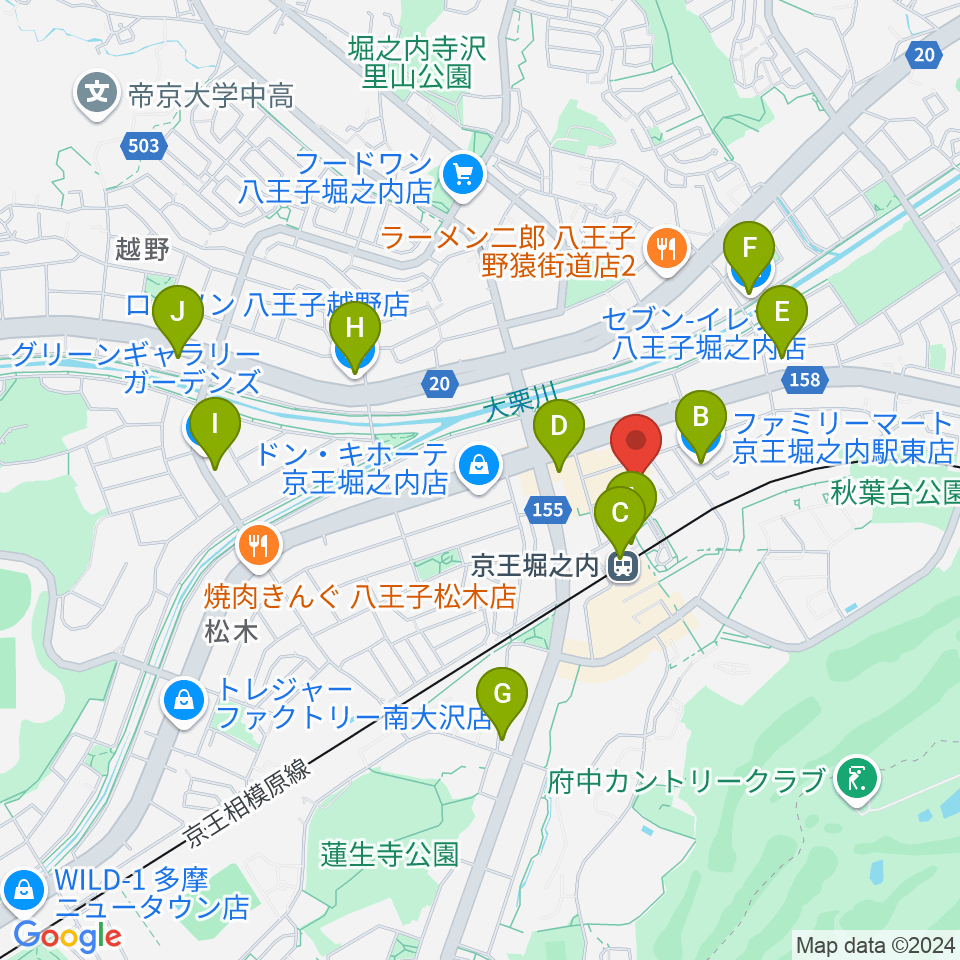 パンキースタジオ周辺のコンビニエンスストア一覧地図