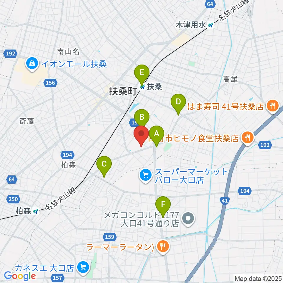 扶桑町総合体育館～免疫ケアで健康習慣を～周辺のコンビニエンスストア一覧地図