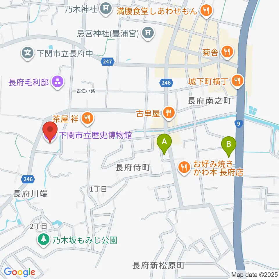 下関市立歴史博物館周辺のコンビニエンスストア一覧地図