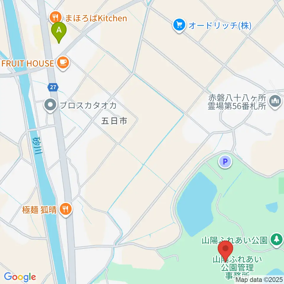 山陽ふれあい公園総合体育館周辺のコンビニエンスストア一覧地図