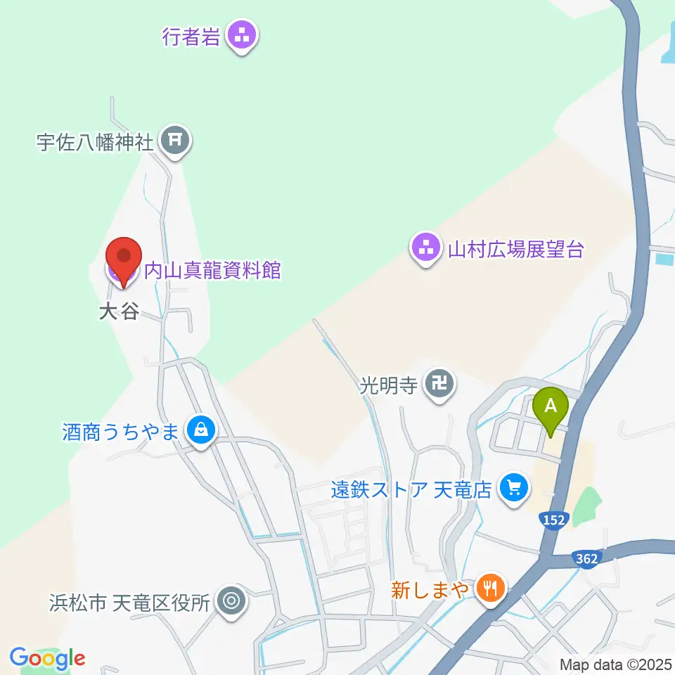 内山真龍資料館周辺のコンビニエンスストア一覧地図