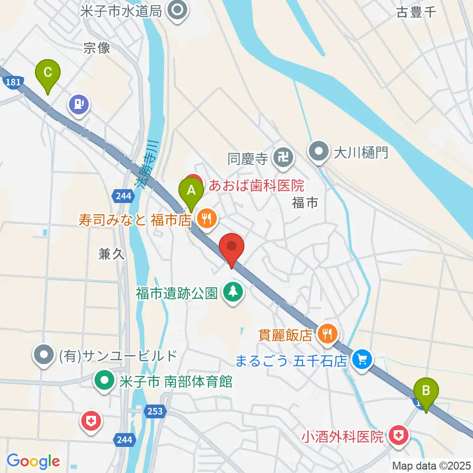 米子市福市考古資料館周辺のコンビニエンスストア一覧地図
